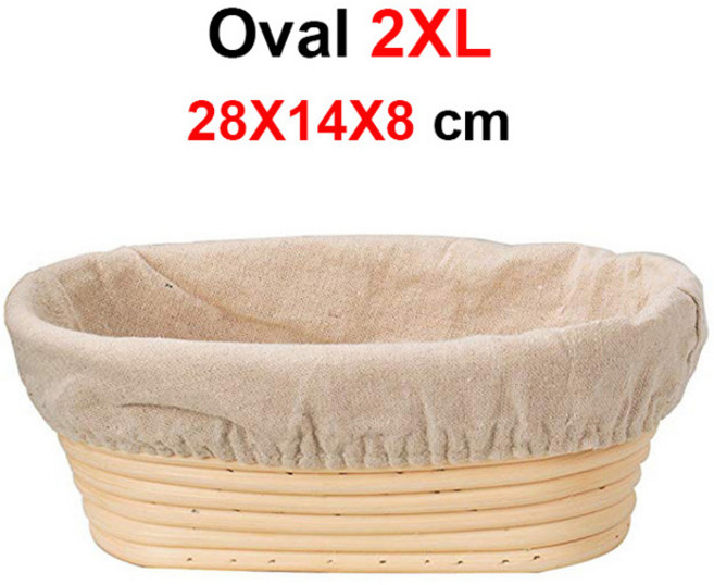 UPORS 등나무 교정 천연 고리 바구니 베이킹 사워 발효 타원형 반죽 도우 BANNETON 버들, 01 빠른, 1개, Oval 28X14X8