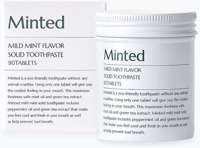 민티드 마일드민트 고체치약 90p, 63g, 1개