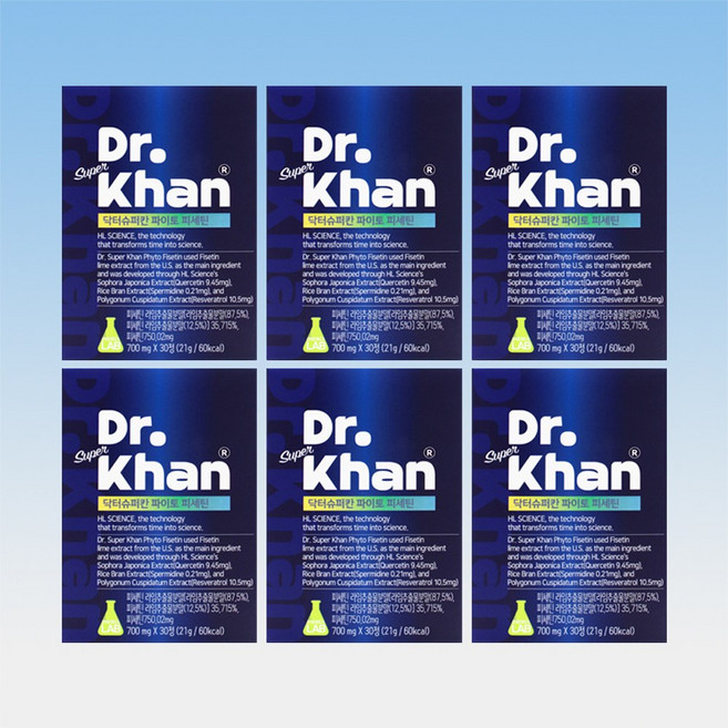 닥터슈퍼칸 파이토 피세틴 NMN 영양제 스페르미딘 30정 6박스 6개월분