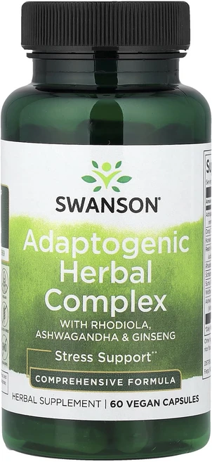헁복하고 건강하세요 Swanson 아답토젠 허브 복합체 홍경천 아슈와간다 및 인삼 함유 베지 캡슐 60정 늘 챙기셔야합니다, Swanson홍경천아슈와간다및인삼함유Swanson아답토, 1개 - 쿠팡