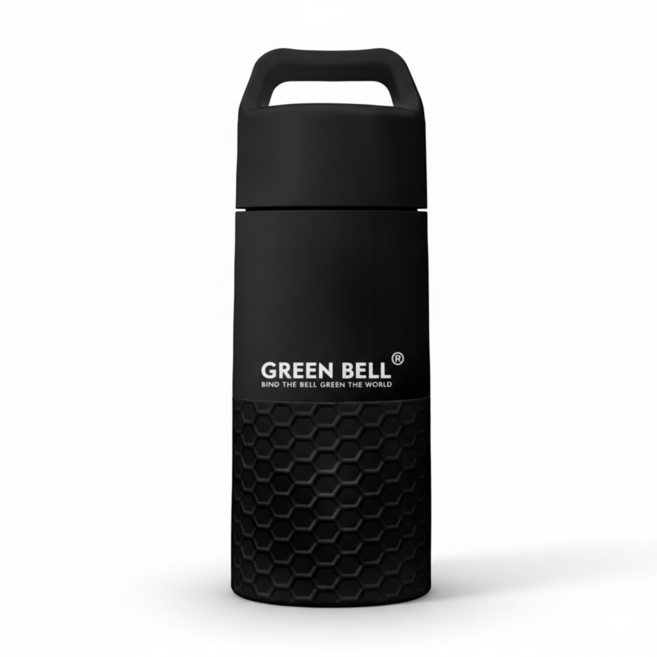 GREEN BELL 綠貝 316不鏽鋼輕瓷保溫杯, 1個, 550ml黑色316不鏽鋼