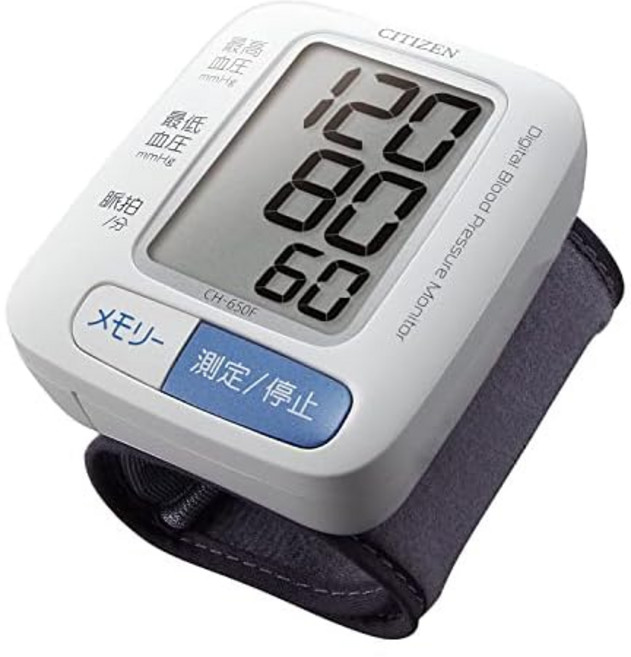 시티즌 손목형 혈압계 CH-650F 화이트
