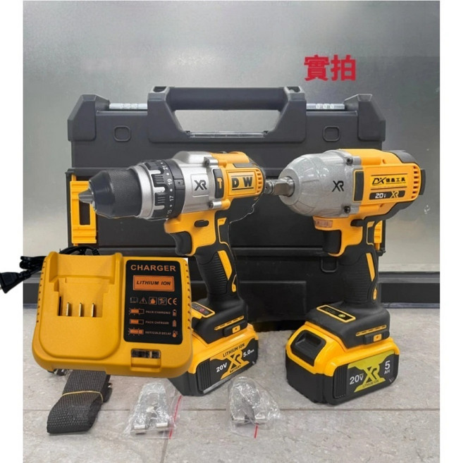 DEW 20V DCF899 衝擊扳手 無刷電動扳手, 1個, 996電鑽+899扳手【送2電一座+箱