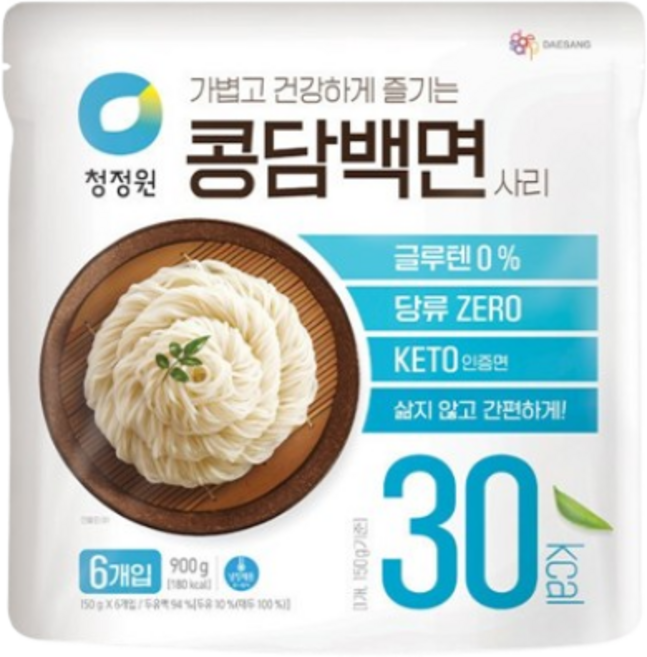 청정원 콩담백면, 150g, 6개