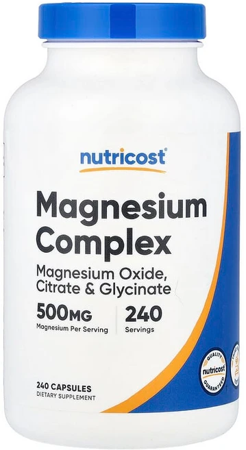 뉴트리코스트 마그네슘 복합체 500mg 캡슐 240정 NCS-67277, 1개 - 쿠팡