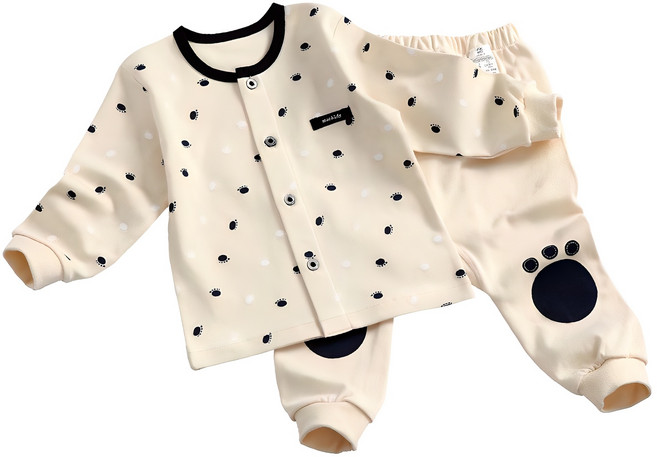 스타키드 신생아용 곰발바닥 양면내의 상하의 세트