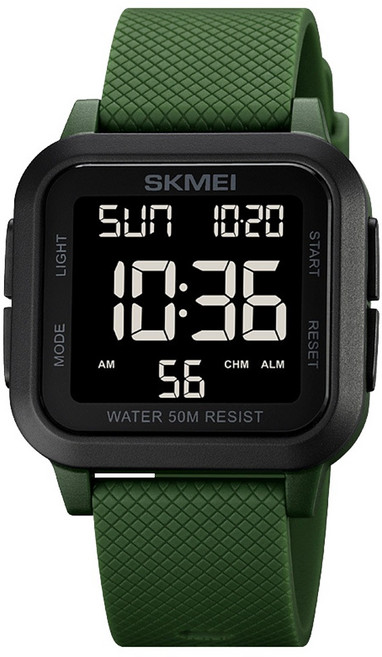 SKMEI 時刻美 時尚簡約多功能電子錶 禮盒組 (碼表計時 倒數計時 防水手錶 雙時間 鬧鐘 日期星期顯示)