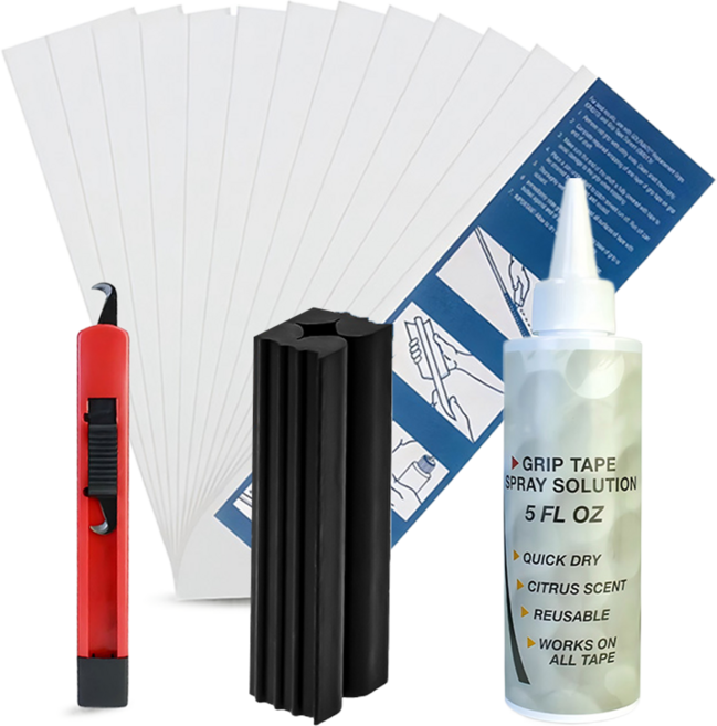 CRESTGOLF 골프그립교체 4종세트 드라이버 아이언 퍼터 그립 셀프 교체 양면테이프 솔벤트 후크칼 고무홀더, 1세트, 혼합 컬러