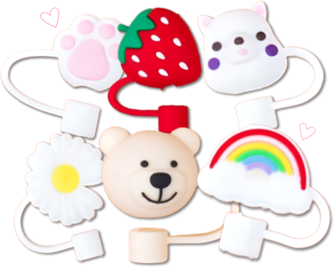 귀여운 빨대마개 스탠리호환 6종 1세트 1세트, 심플 6종