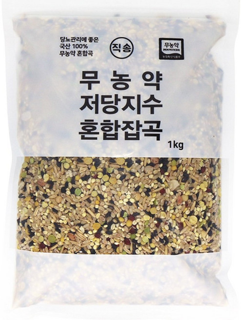 직송 국산 무농약 저당지수 혼합곡 당뇨에좋은잡곡 당뇨잡곡 저당잡곡, 1kg, 1개