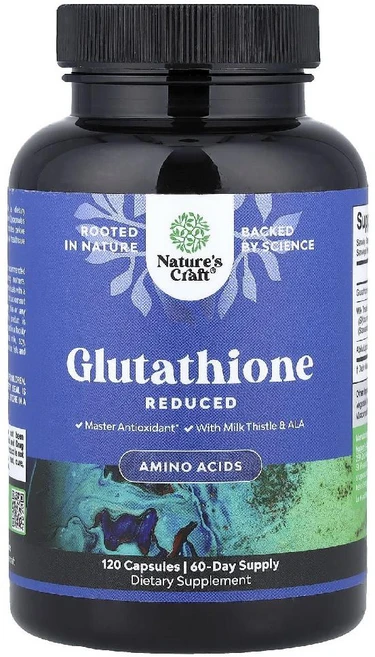 네이처스크래프트 글루타치온 환원형 밀크씨슬 알파리포산 함유 Glutathione 120정, 1개 - 쿠팡