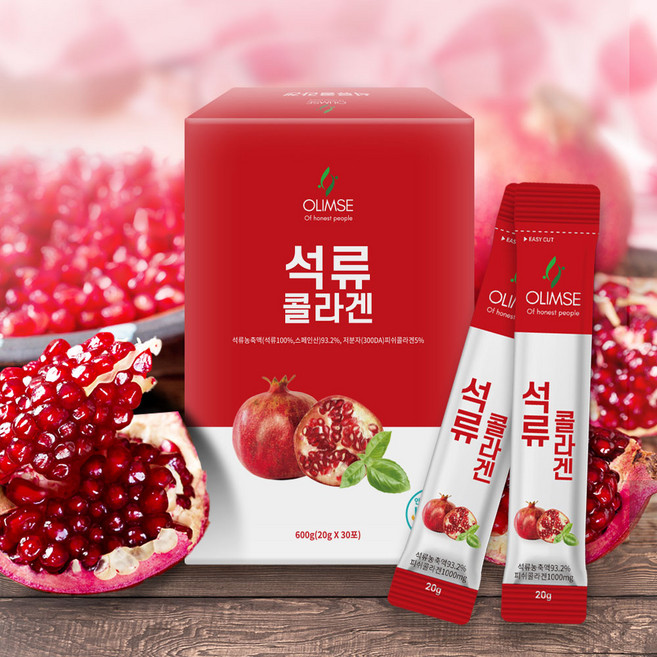 올림새 석류콜라겐 젤리스틱 30개 저분자피쉬콜라겐, 600g, 1개