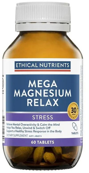 호주 에티컬뉴트리언츠 Ethical Nutrients Mega Magnesium Relax 메가 마그네슘 릴렉스, 1개, 60정