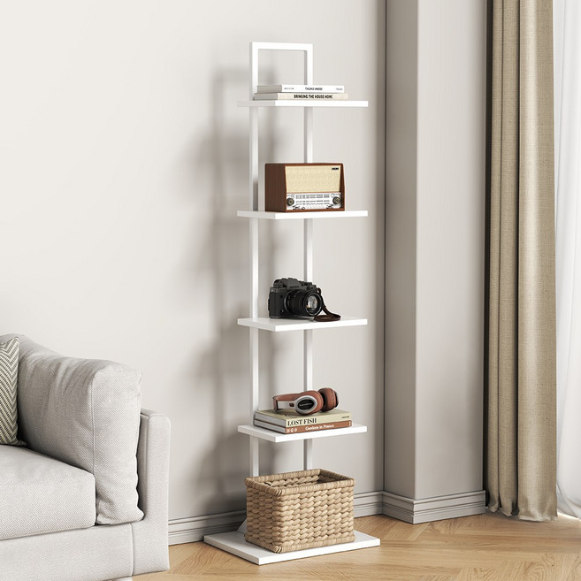 소하임 인테리어 스탠딩 선반, 올화이트, 5단