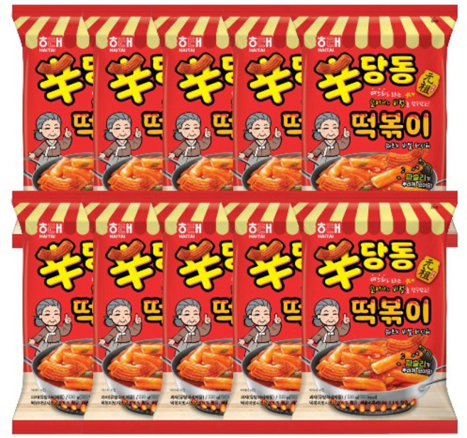 해태제과 신당동 떡볶이, 110g, 10개