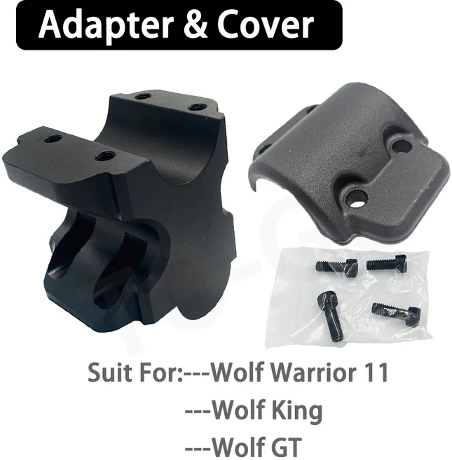 Kaabo Wolf Warrior King GT 11 인치 핸들 상승 어댑터 공식 업그레이드 부품 55mm 하이 스쿠터 액세서리, 01 CHINA, 03 1 Set, 1개