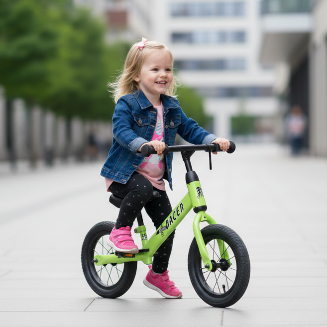 2026 삼천리자전거 베베몽 레이서 밸런스바이크 유아용 자전거 보호대증정, 1개, 85cm, 그린