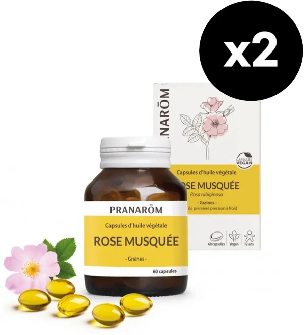 PRANAROM 프라나롬 로즈힙 식물성 오일 캡슐 60정 x2개, 2개 - 쿠팡