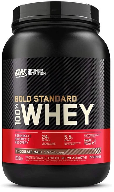 Optimum Nutrition 옵티멈 뉴트리션 100% 유청 프로틴 파우더 24g 초콜릿맛, 907g, 1개 - 쿠팡