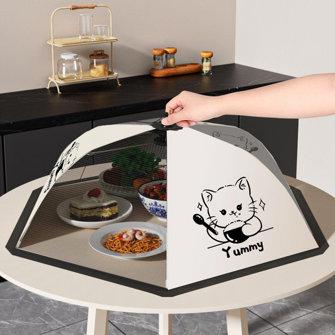 무무 밥상보 밥상덮개 접이식 원터치 육각, 1개