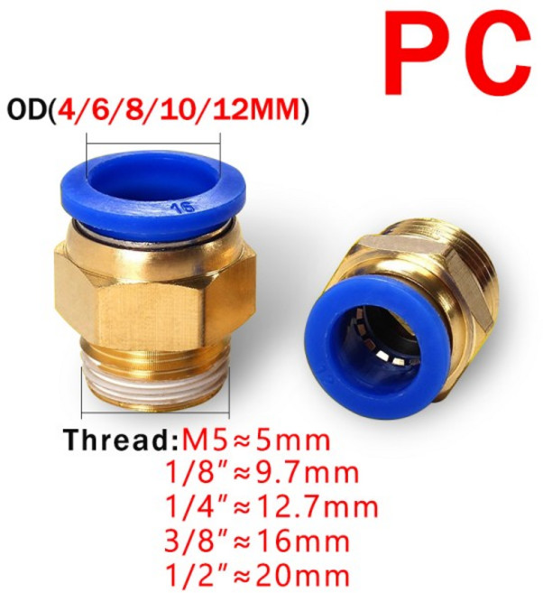 5Pcs 공압 커넥터 피팅 PC 4mm 스레드 1/8 "호스 퀵, 04 SL (20PCS), 07 OD8mm-1I4