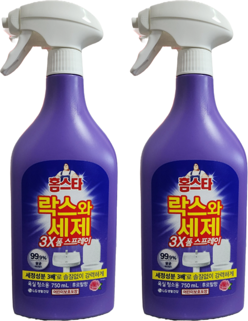 홈스타 락스와세제 은은한 후로랄향 750ml 1+1 욕실청소 욕실세정제 락스 세제, 2개