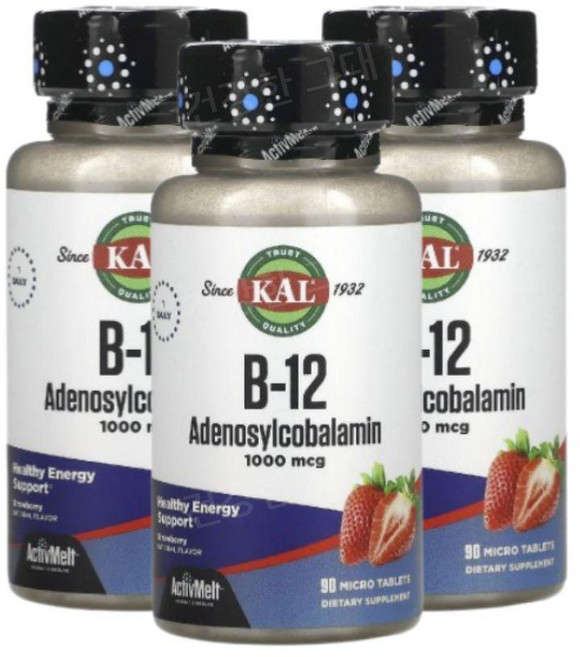 칼 비타민 B12 아데노실코발라민 1 000mcg 미토콘드리아 90정 3개