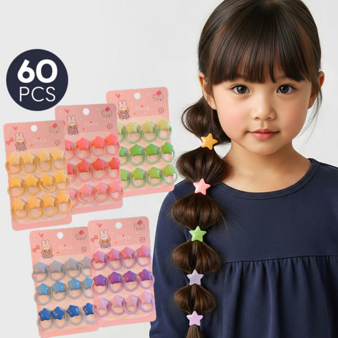 몽실이 파스텔 봉봉 고무줄 여아 아동 데일리 머리끈 헤어끈 악세사리 선물 어린이집