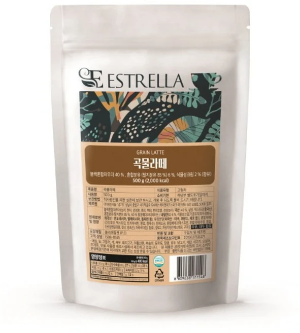 정심식품 카페에스트렐라 곡물라떼파우더(500g), 500g, 1개, 1개입 - 쿠팡