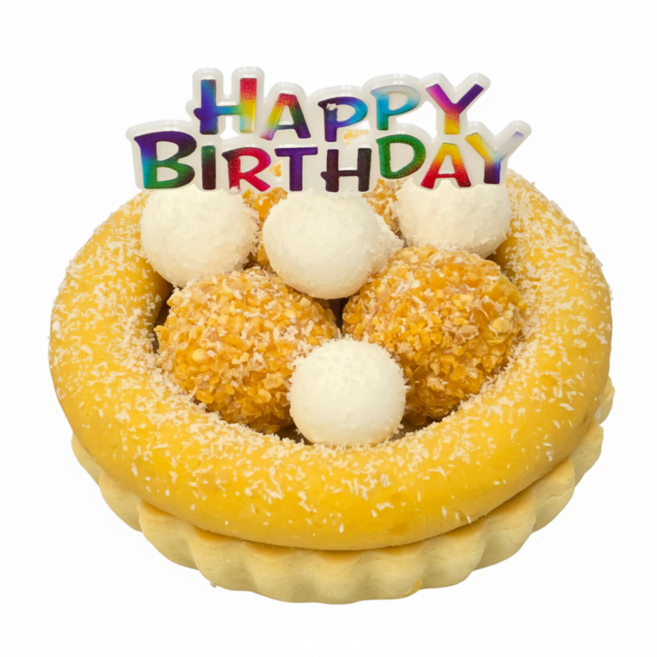 독특 수제간식 강아지케이크 치킨치즈볼 타르트 케이크 사이즈선택 대/소 (해피벌스데이픽포함), 소, 1박스, 150g