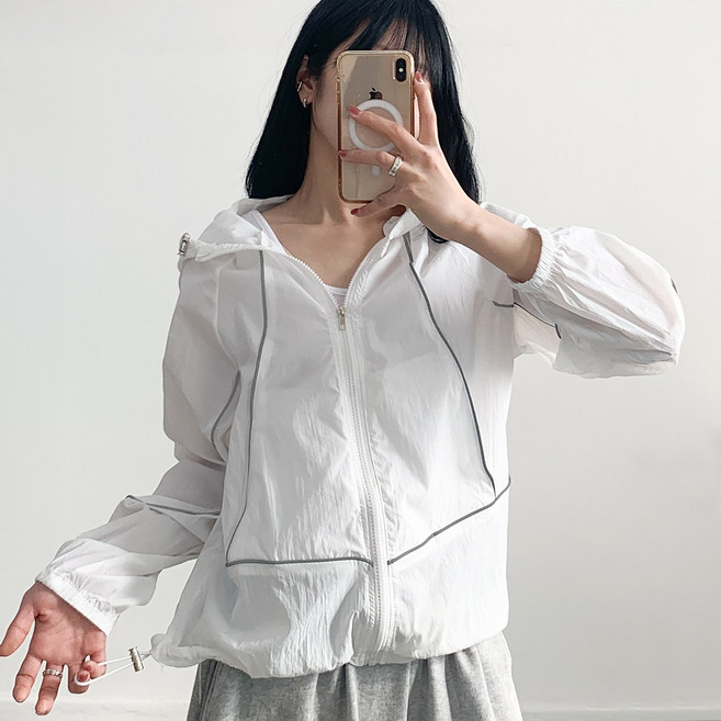 모던허니 여성 바람막이 여름 점퍼 초경량 후드 집업 얇은 자켓 간절기 데일리 윈드브레이커 에어핏