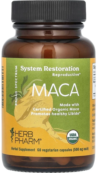 Herb Pharm 마카 500mg 베지 캡슐 60정, 1개 - 쿠팡