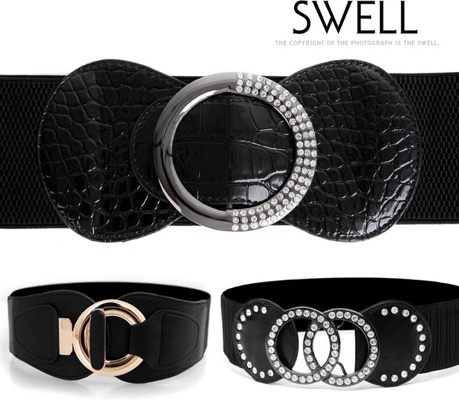 스웰 여성용 원피스 벨트 가디건 벨트 하이웨스트 와이드 벨트 코디 밴딩 벨트 포인트 벨트