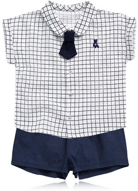 그린베베 국내생산 영유아용 체스 남아정장 4종세트