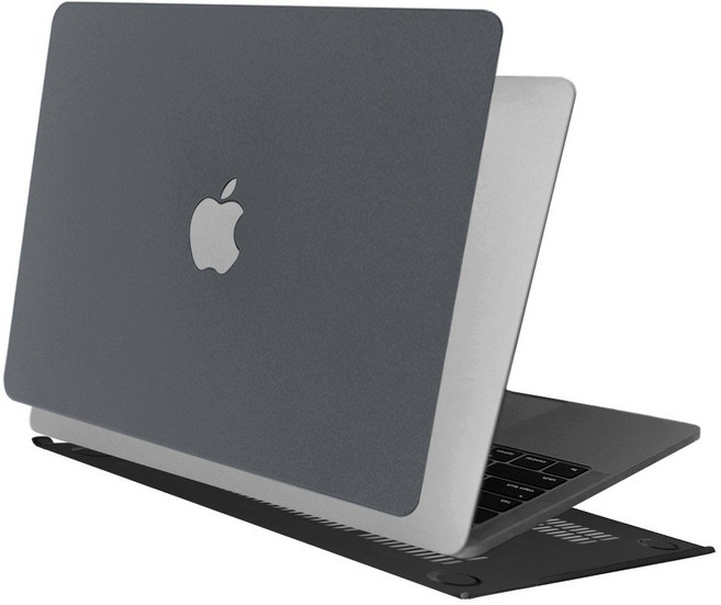 헤이맨 맥북 에어 13 인치 M4 소프트 매트 케이스 파우치, 그레이, 1개