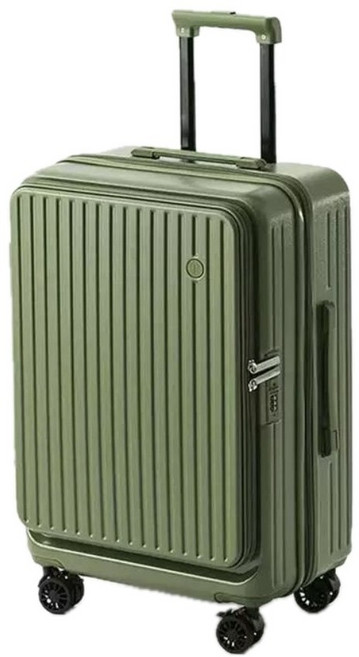 前開式擴容行李箱 側開YKK拉鏈登機箱