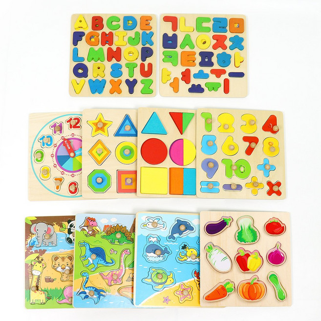 토도리브로 원목 판퍼즐 A/B세트, 판퍼즐A세트/., 1개