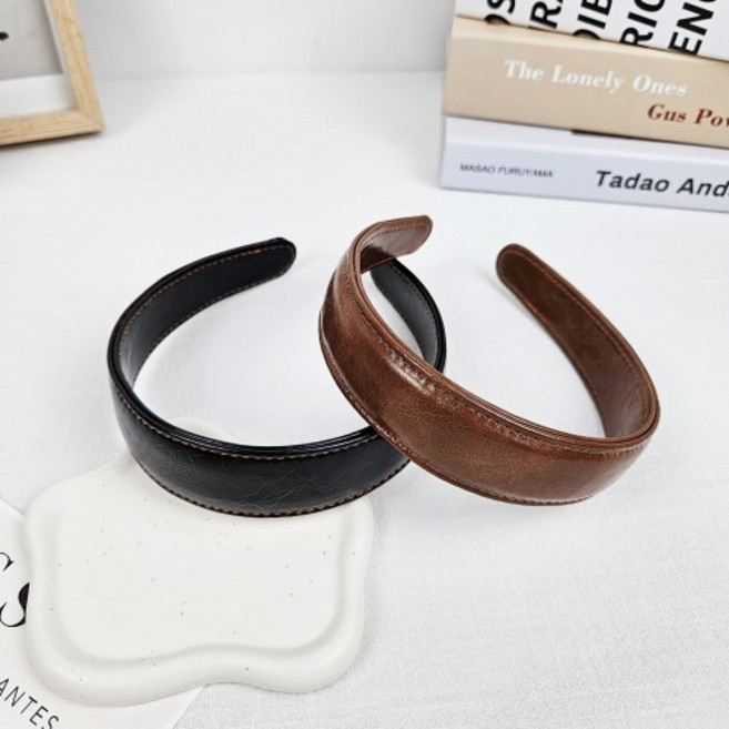 무이토린다 모던 빈티지 레더무드 헤어밴드