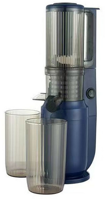 냉압착기 전동 주서 스퀴저 Juicer 가정용 다기능 과일 야채 상업용 전기 프레스 전체 220V EU에 적합, EU, 2)Blue