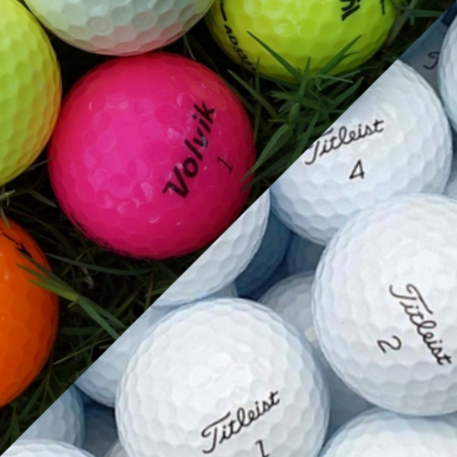 20개 골프 유명 브랜드 화이트 컬러 로스트 볼 공, 컬러 A.A-, 1개