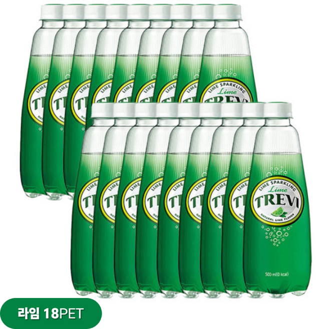 [대용량 탄산수]청량함이 다른 "트레비 레몬 300ml 20펫 + 라임 300ml 20펫" 총 40PET, 18개, 500ml