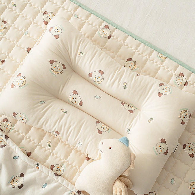 마롤로뜨 어린이 경추베개 모달 면 빨아쓰는 일체형 주니어 여성 아기 키즈 베개, 아이보리 마뭉이, 1개