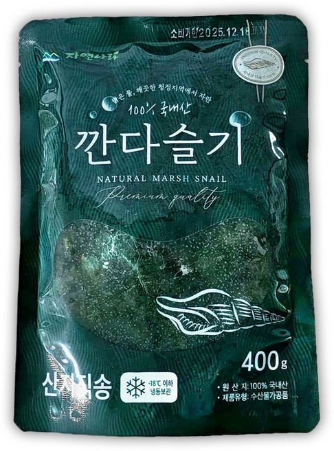 자연나라 국산 자연산 토종 깐다슬기 400g x 2팩 다슬기 올갱이 영월 동강, 1개