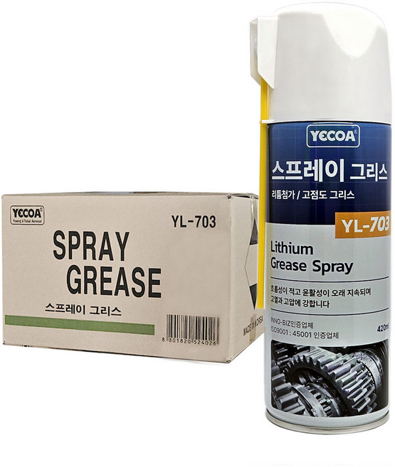 영일 스프레이그리스 (YL-703) 1박스 20개입 윤활제 방청제, 20개, 420ml