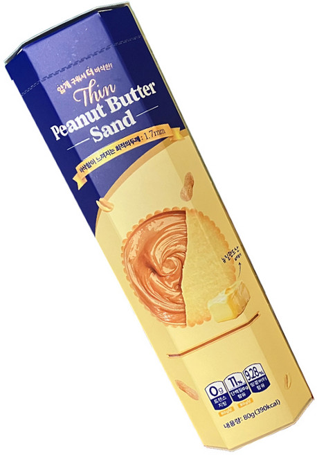 씬 피넛 버터샌드, 80g, 4개