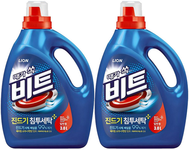 비트 진드기 세탁세제 액체 일반용 본품 3L x 2개