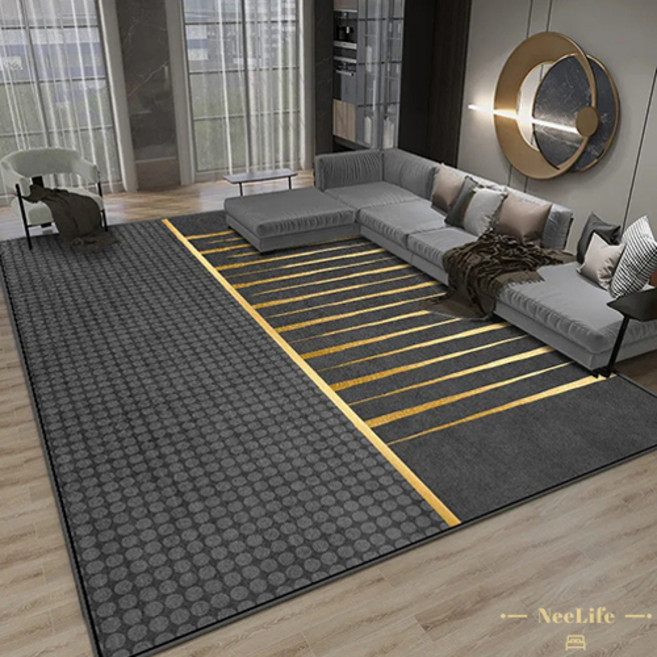 니라이프 북유럽 스타일 거실 러그 대형 사계절 침실 러그, RY012