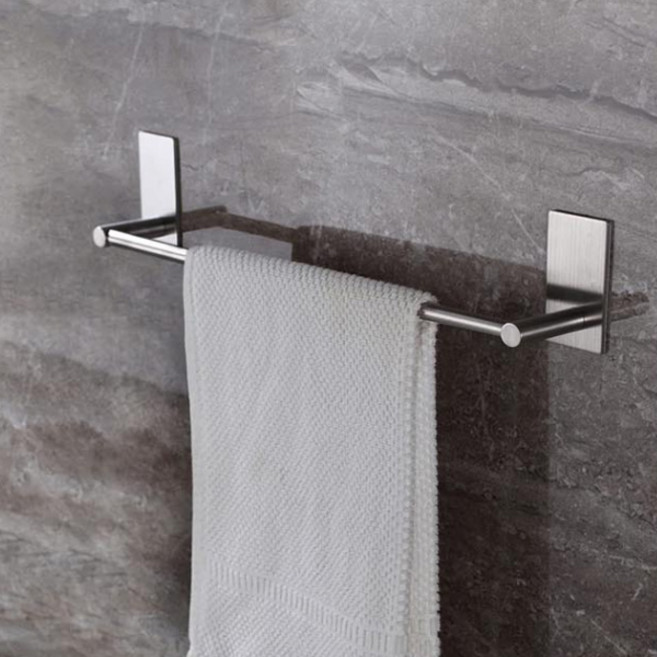 304 무타공 접착식 스텐 욕실 수건걸이, 1개, 304 스테인레스 수건걸이(40cm)