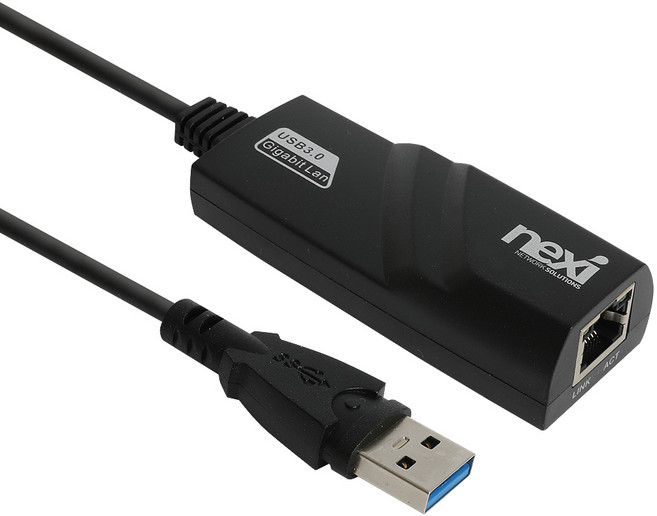 (NEXI) USB3.0 기가비트 랜카드 드라이버내장 리얼텍칩셋 무전원, 1개