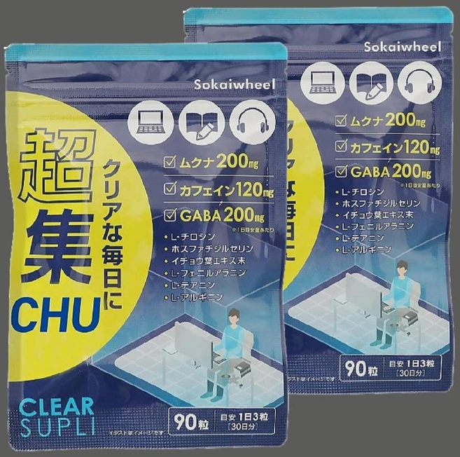 일본산 포스파티디세린 초집중 인지력 90정 2팩 6000mg 가바 도파민, 2개 - 쿠팡